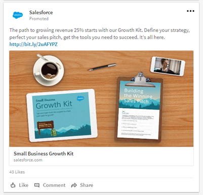 linked in ad sizes