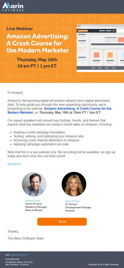 Marin Software Webinar Invitation