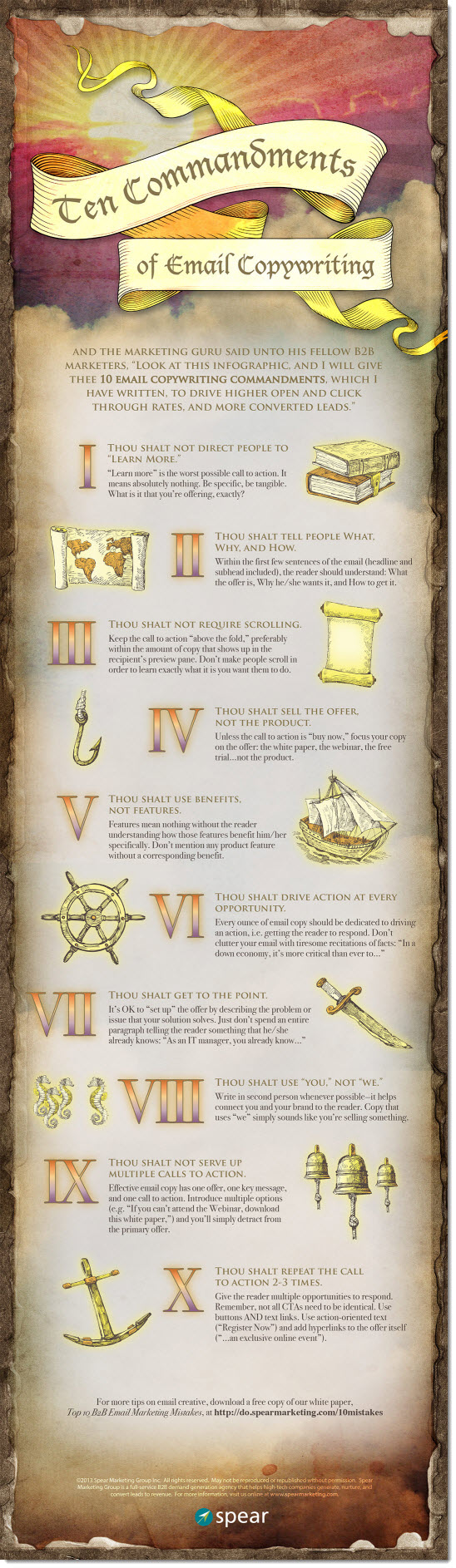 Infographic: 10 Commandments of Email Copywriting